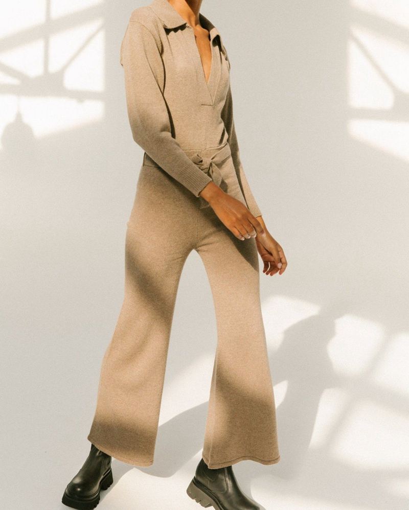 Brown Alohas Timeline Women's Jumpsuits | UVMHS9814