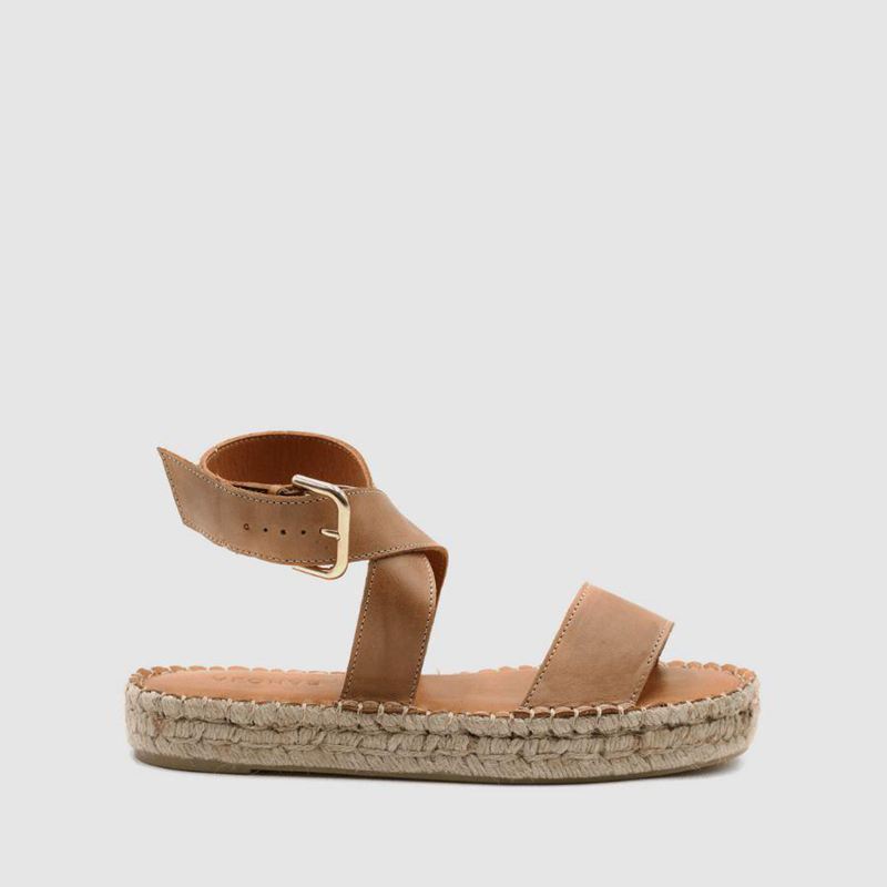 Brown Alohas Venus Women's Espadrilles | GLCHU0746