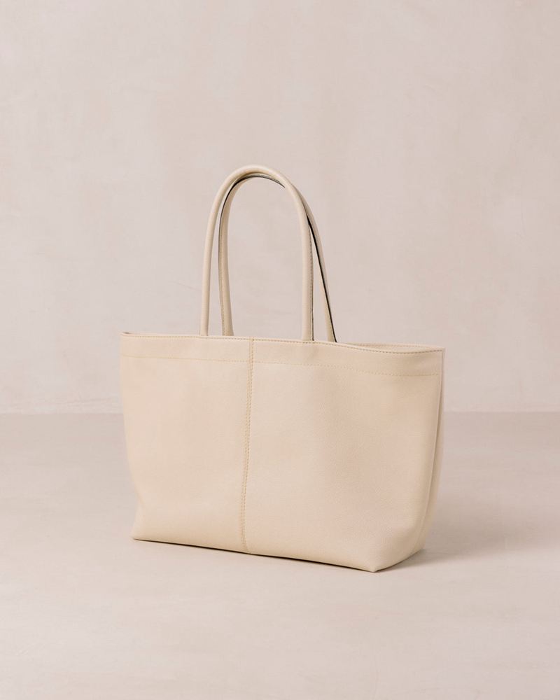 Cream Alohas The F Leather Women's Bags | KSDPM7814