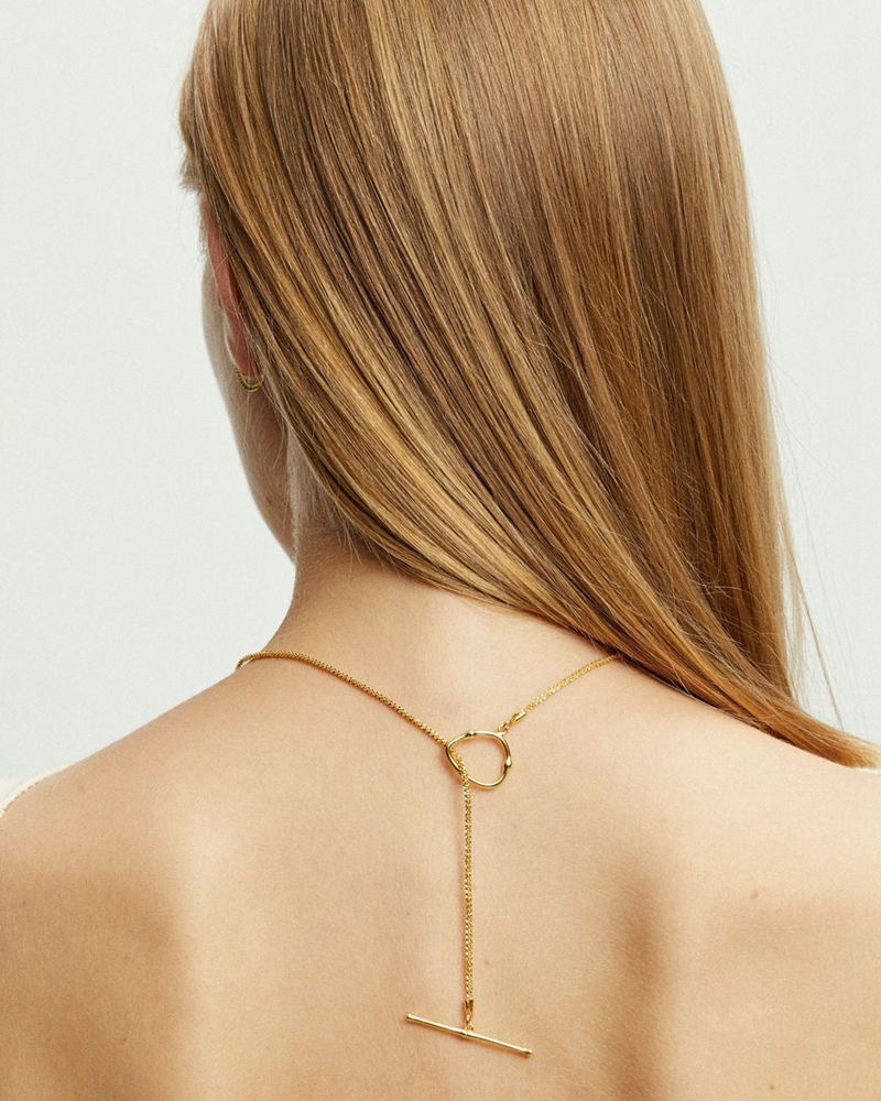 Gold Alohas Columba Women's Necklace | AOXTS3857