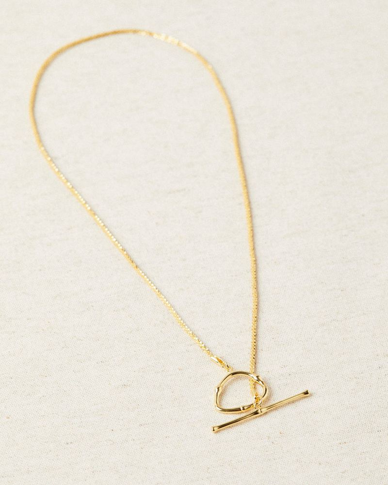 Gold Alohas Columba Women's Necklace | AOXTS3857