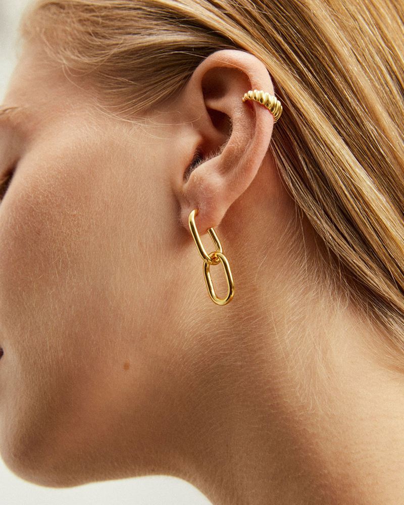 Gold Alohas Gemini Women's Earrings | CLMPE8716