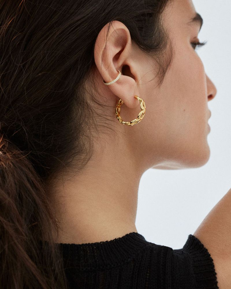 Gold Alohas Loop Women's Earcuff | GSKNR4583