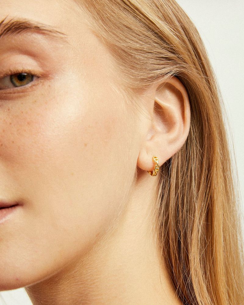 Gold Alohas Lyra Women's Earrings | DRXUO9863