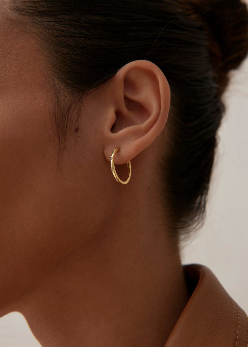 Gold Alohas Moonstruck Women's Earrings | ORMVP2037