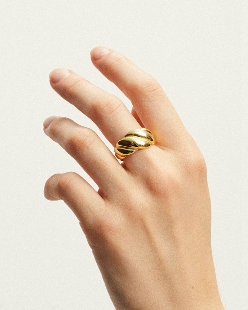 Gold Alohas Perseus Women's Ring | HDFOX4785