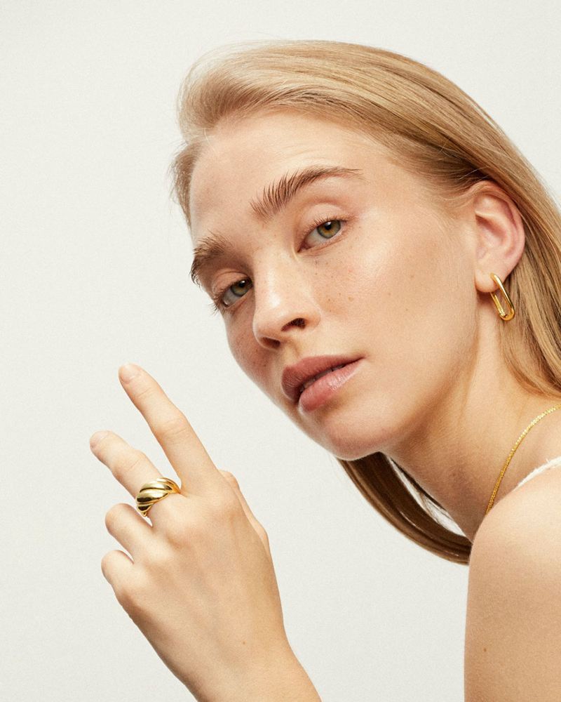 Gold Alohas Perseus Women's Ring | HDFOX4785