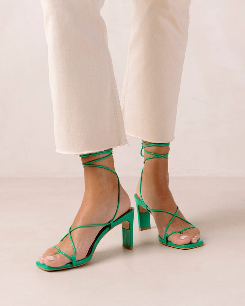 Green Alohas Bellini Leather Women's Sandals | JRWMT6742