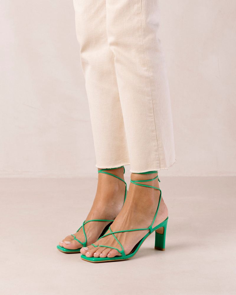 Green Alohas Bellini Leather Women's Sandals | JRWMT6742