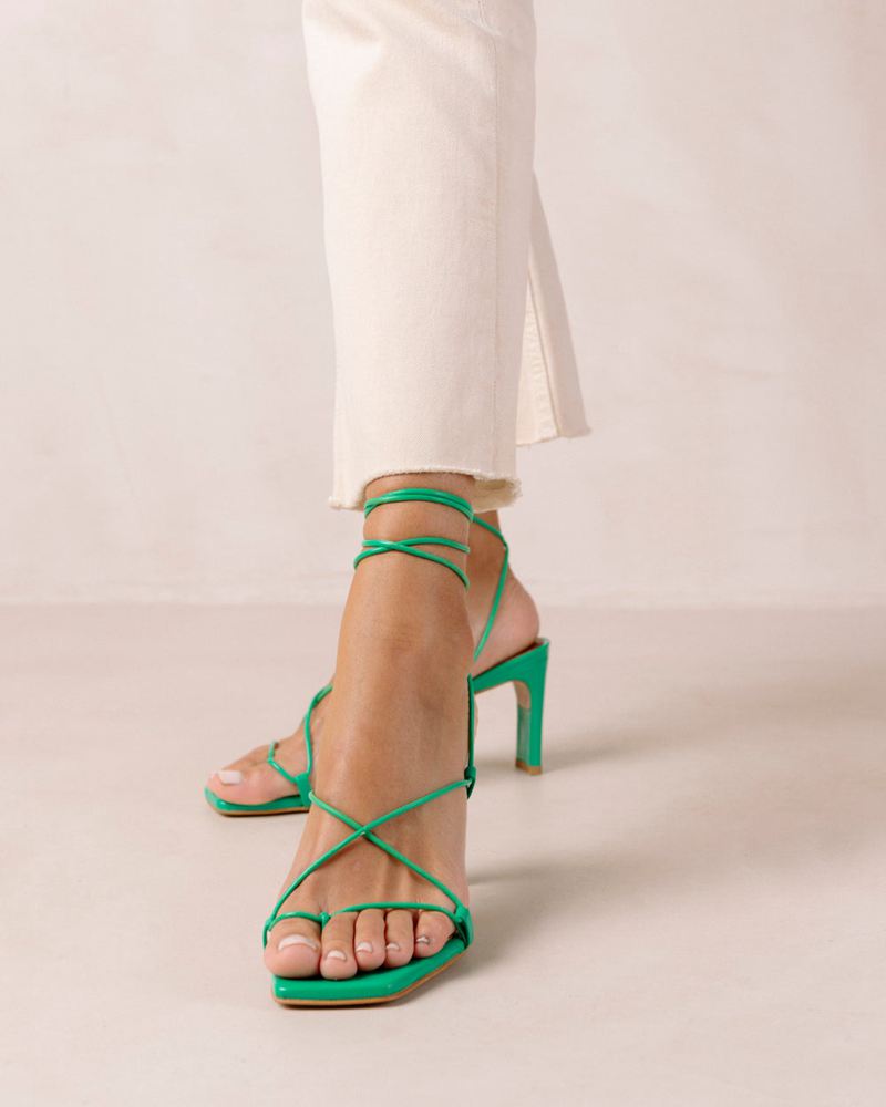 Green Alohas Bellini Leather Women's Sandals | JRWMT6742