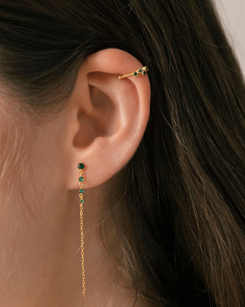 Green Alohas Jackfruit Women's Earcuff | HFBKY0124