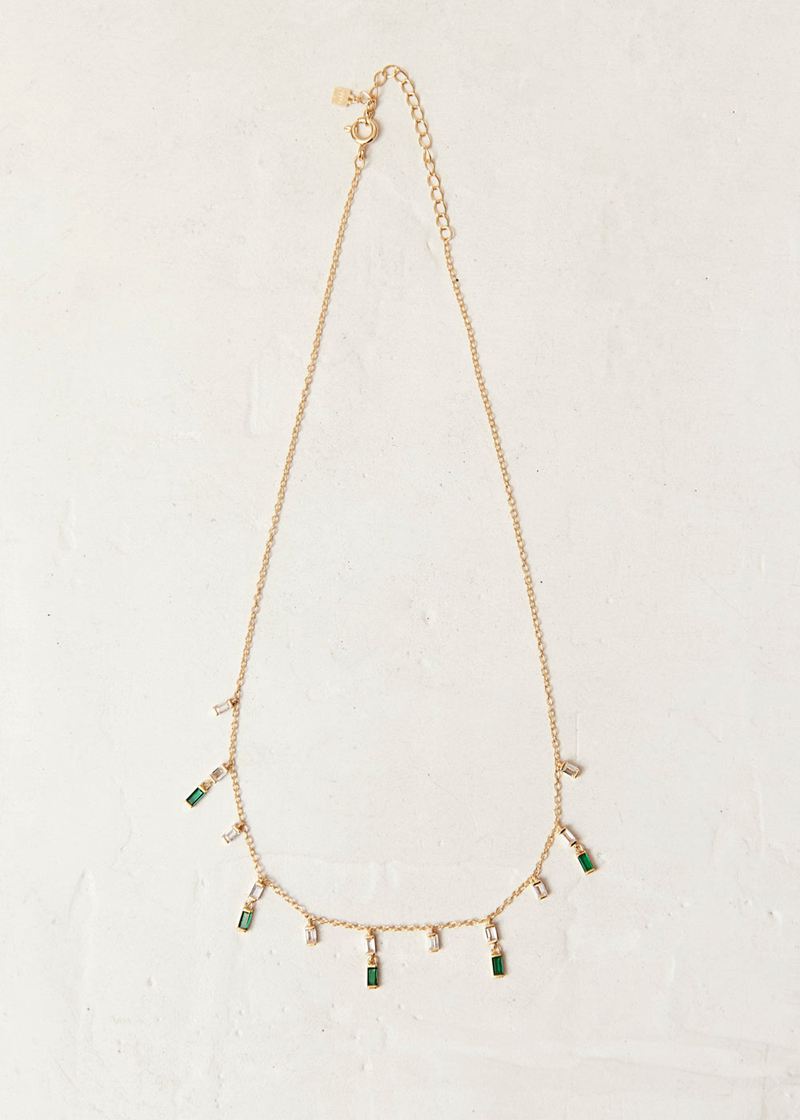 Green Alohas Parallax Women's Necklace | DBROG0341