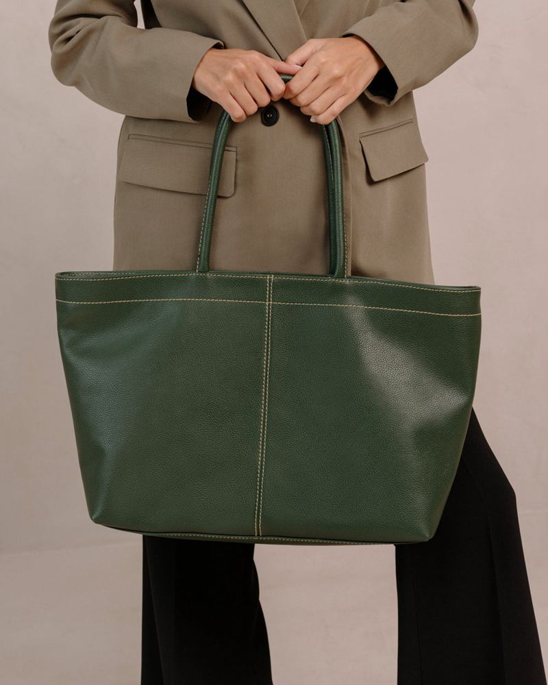 Green Alohas The F Leather Women's Bags | PLDKM5207