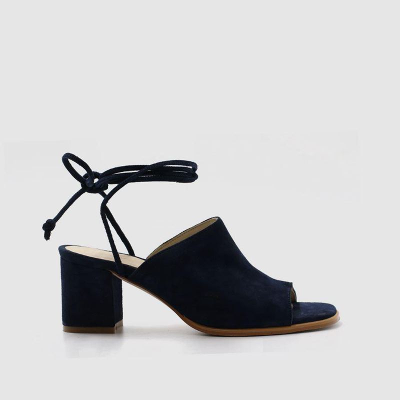 Navy Alohas Jolie Women's Mules | SUTCE0269