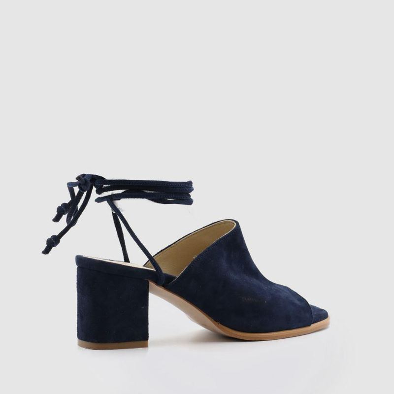 Navy Alohas Jolie Women's Mules | SUTCE0269