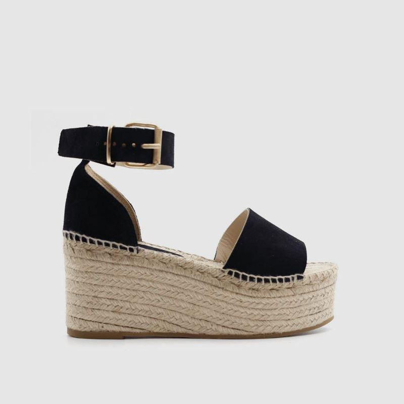 Navy Alohas Karmen Women's Espadrilles | NFSUA1734