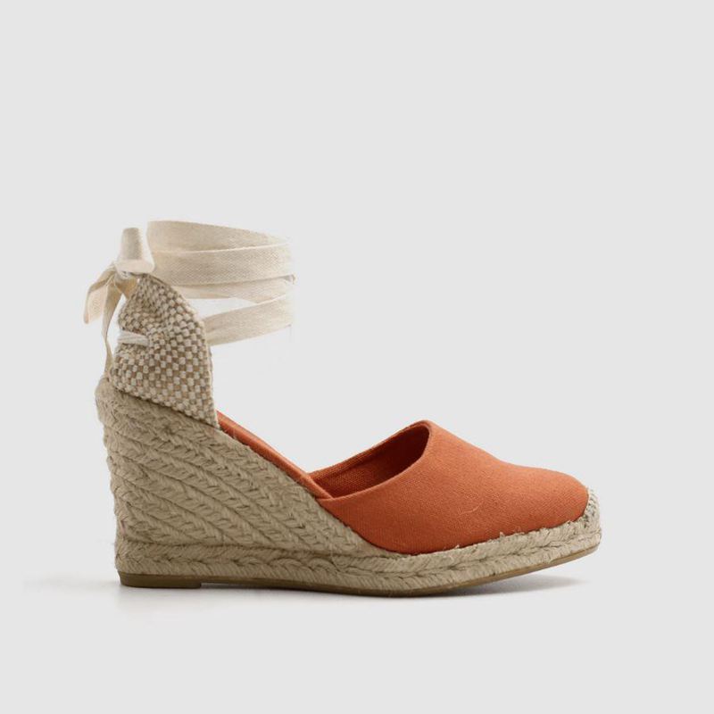 Orange Alohas Clara By Day Women's Espadrilles | KQTUY6789