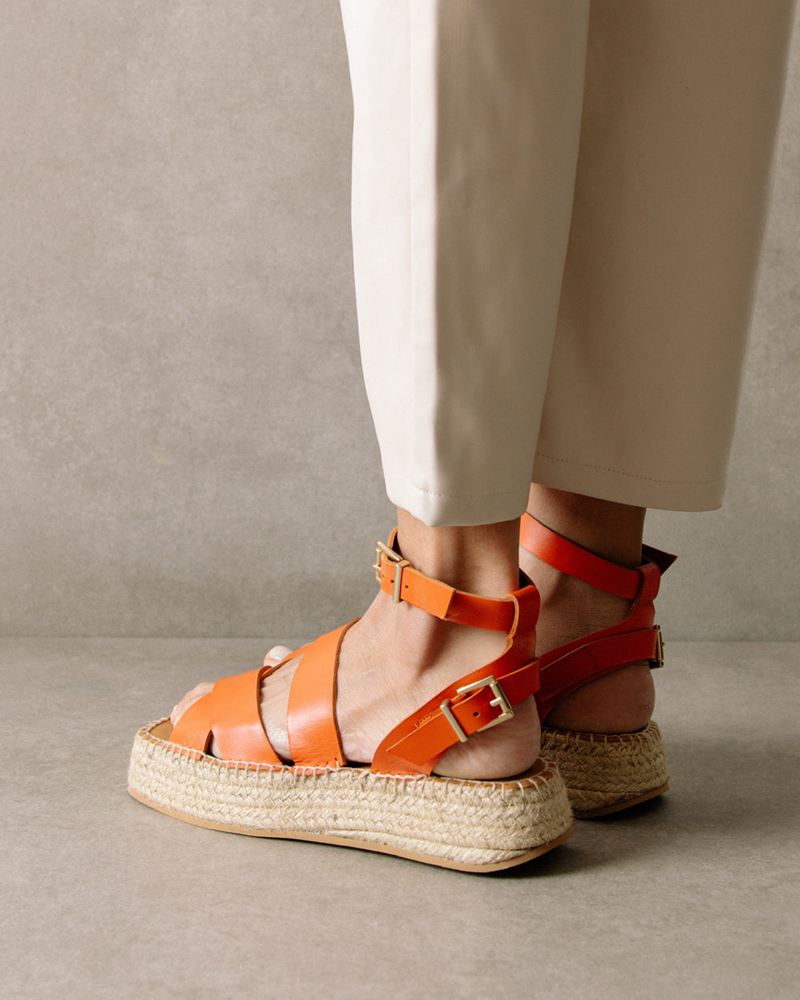 Orange Alohas County Pomelo Women's Espadrilles | VXZJP8659