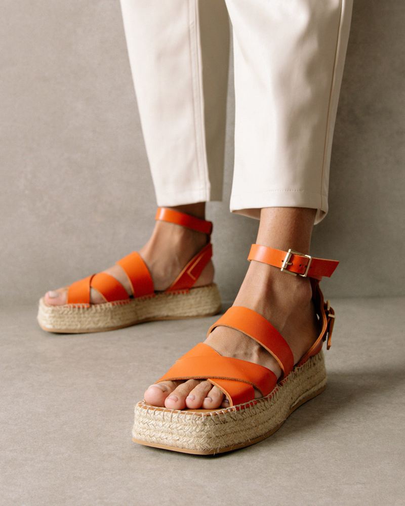 Orange Alohas County Pomelo Women's Espadrilles | VXZJP8659