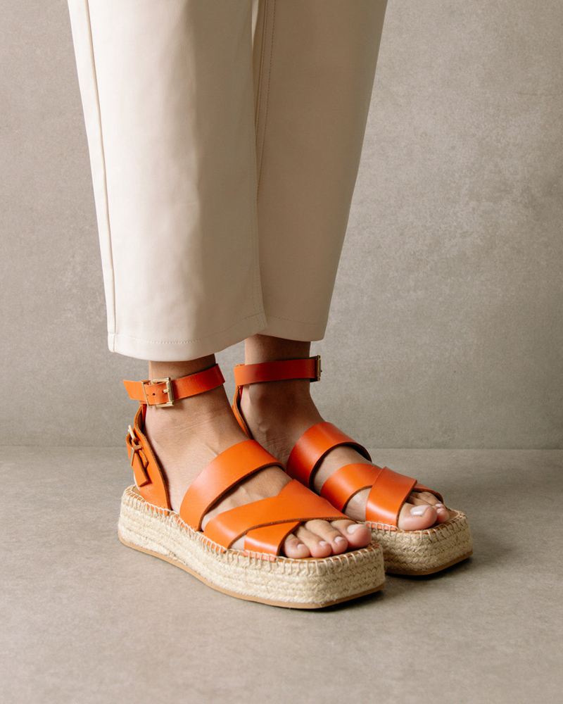 Orange Alohas County Pomelo Women's Espadrilles | VXZJP8659