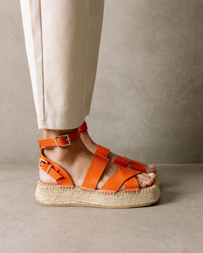 Orange Alohas County Pomelo Women's Espadrilles | VXZJP8659