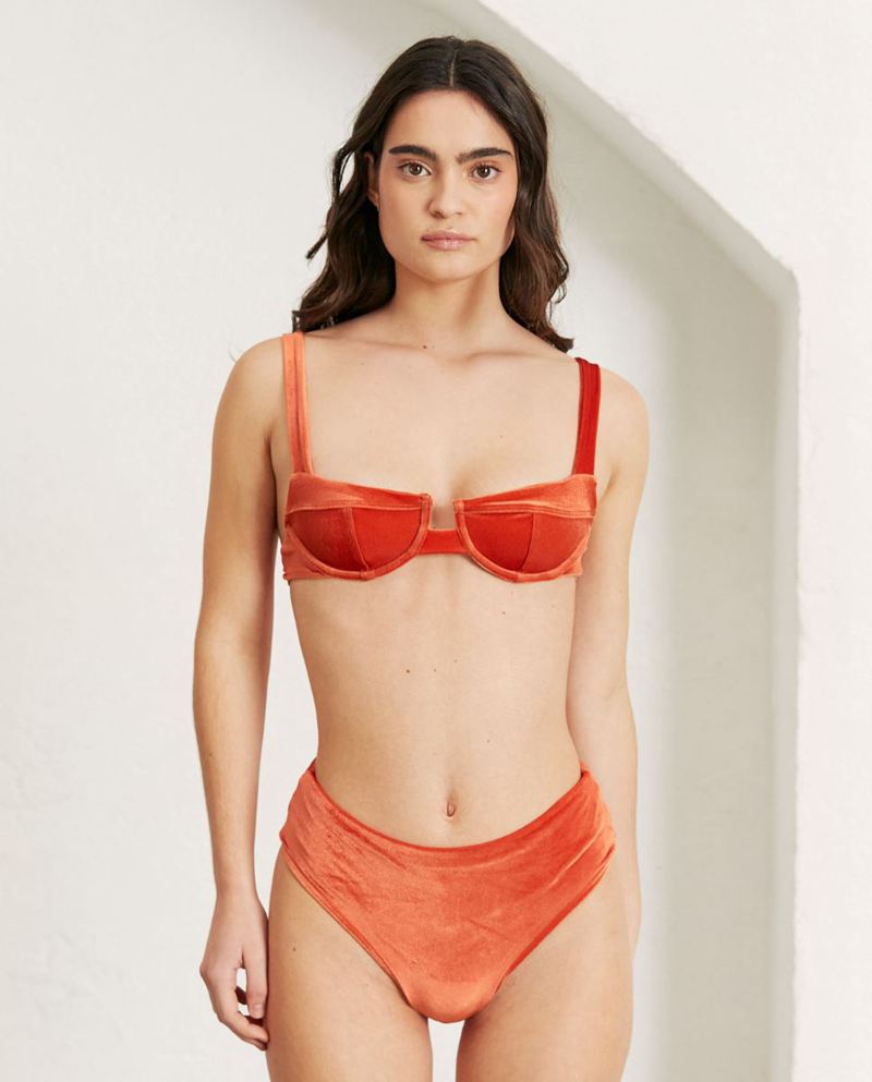 Orange Alohas The Loop Women's Swimwear | XOKBQ2684