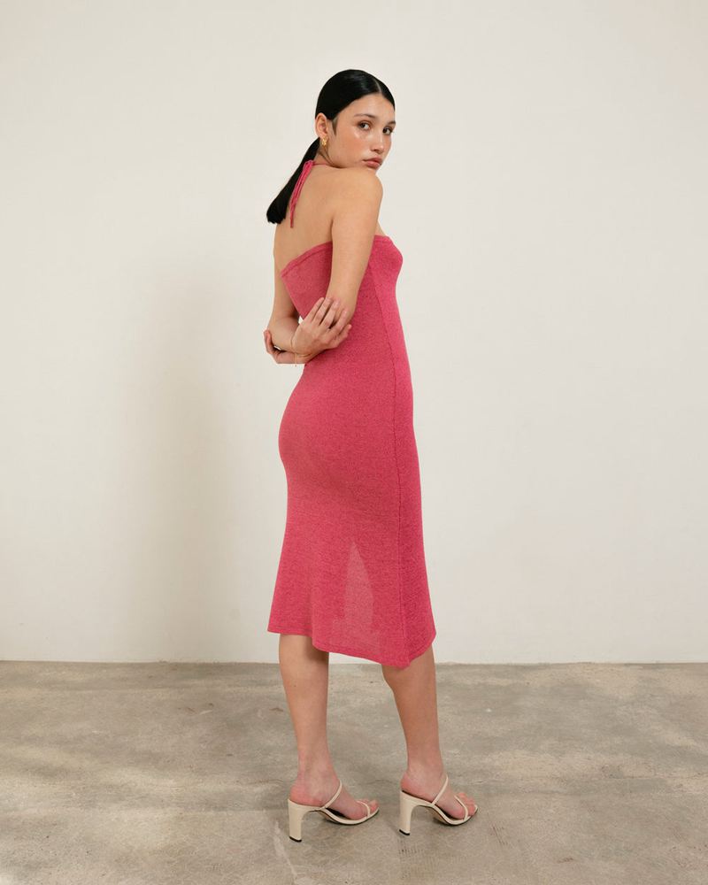 Pink Alohas Dancefloor Glim Women's Dresses | JYOHE6748