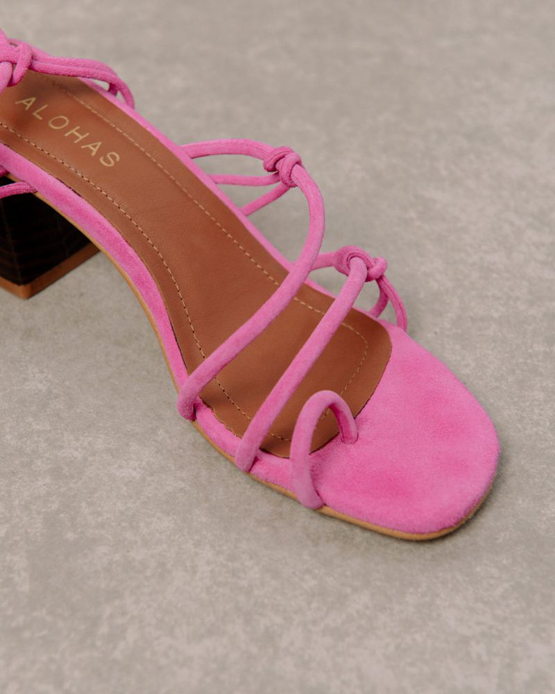 Pink Alohas Goldie Leather Women's Sandals | ATRYS0391