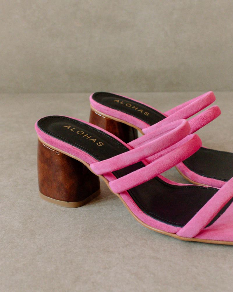 Pink Alohas Indiana Leather Women's Sandals | RUVPC9183