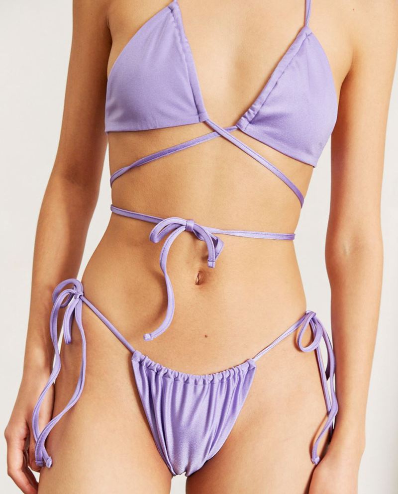 Purple Alohas Cali Glim Women's Swimwear | XIQZT6324