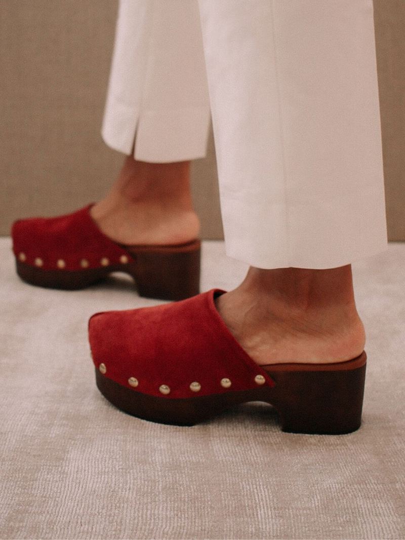 Red Alohas Harley Women's Mules | FRBJT1986