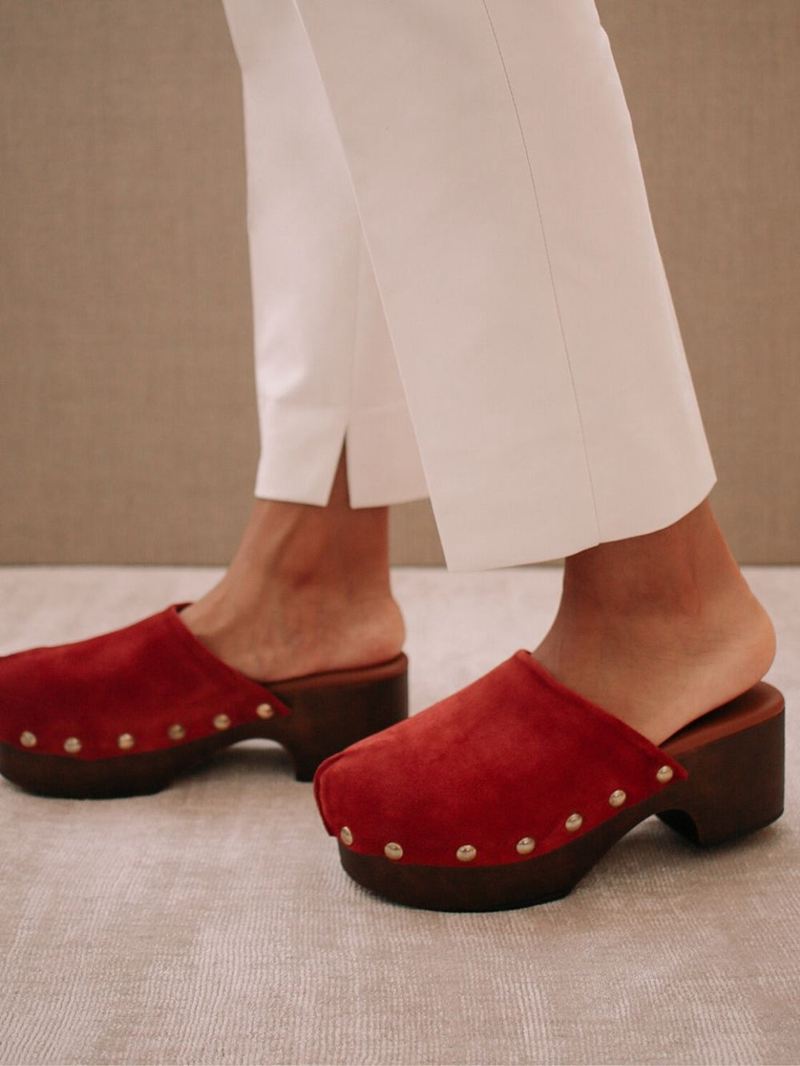 Red Alohas Harley Women's Mules | FRBJT1986