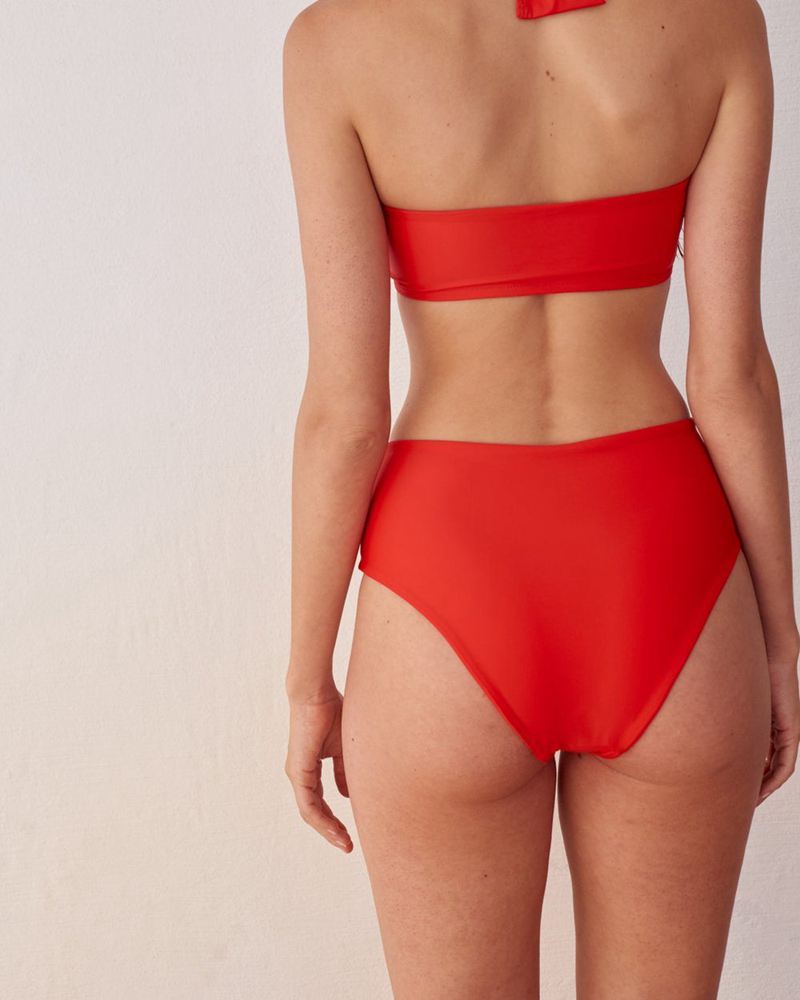 Red Alohas The Higher Top Women's Swimwear | DHVLK3902