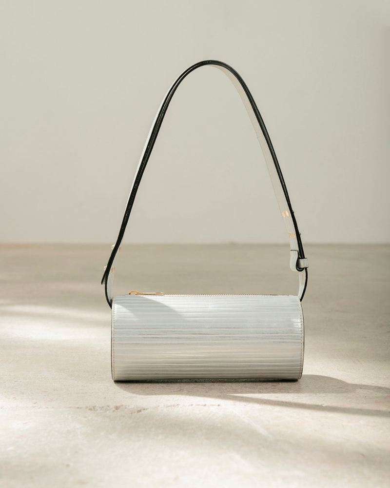 Silver Alohas The I Pleated Leather Women's Bags | WNBUA3819