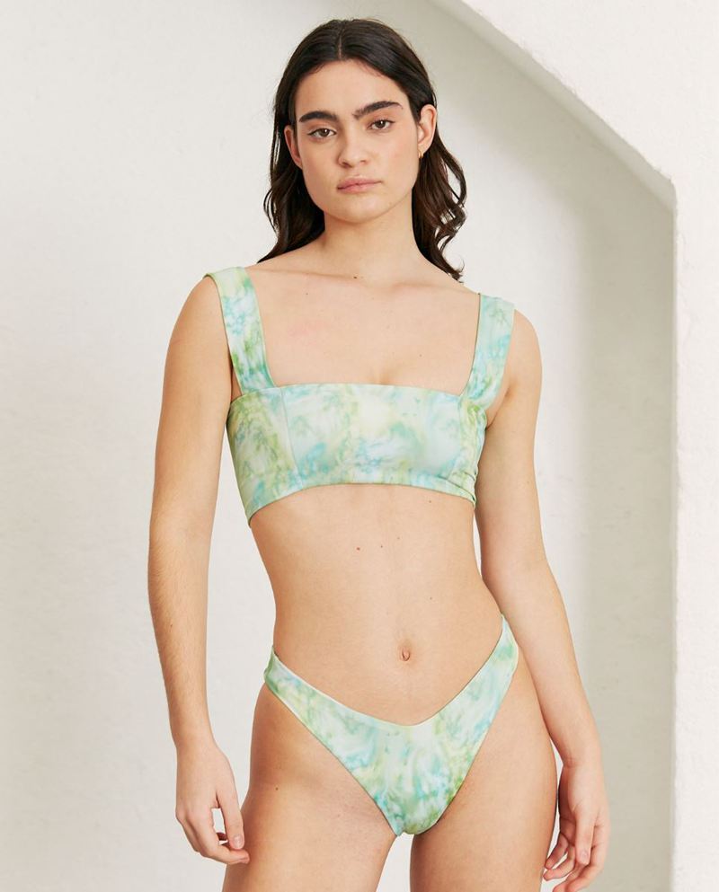 Turquoise Alohas The Square Women's Swimwear | QHRYC9562