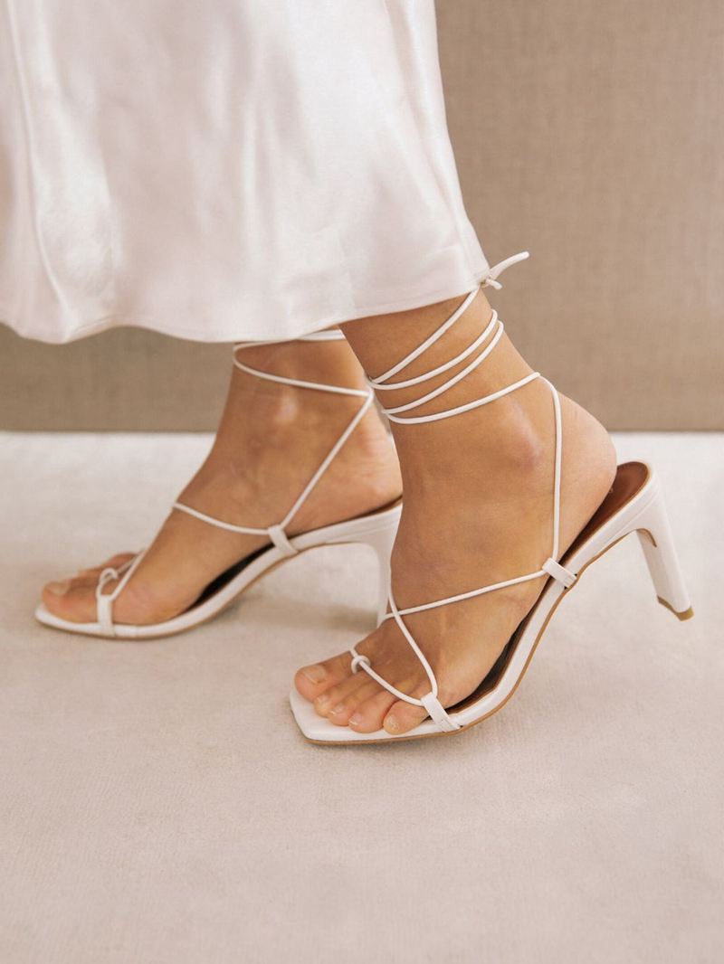 White Alohas Bellini Leather Women's Sandals | OVELP1475