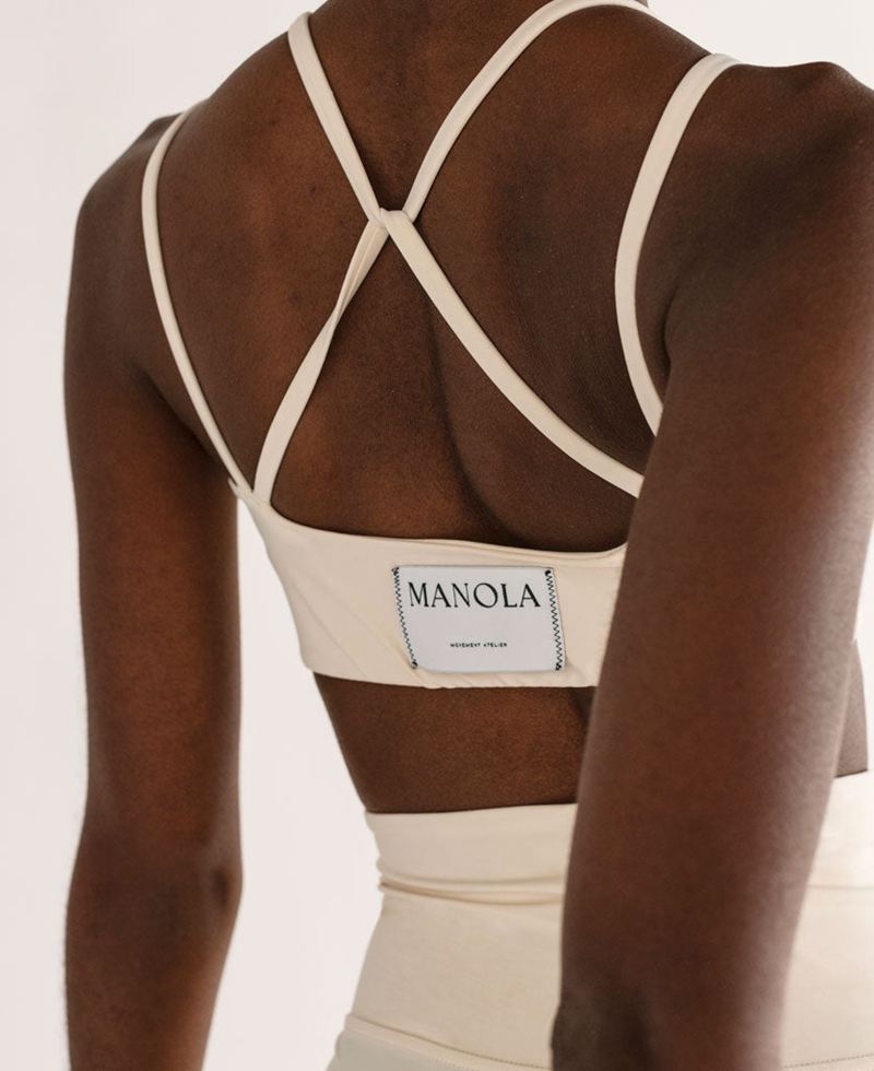 White Alohas Crossed Back Top Women's Sportswear | IFABU1540