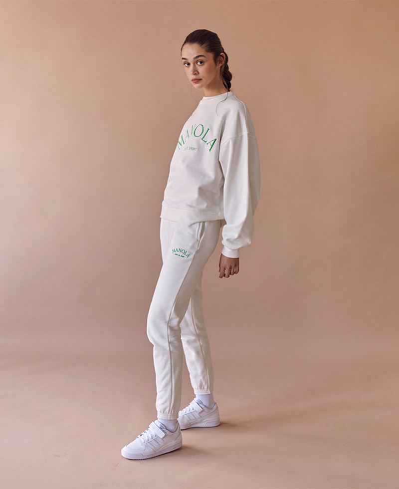 White Alohas Iconic Sweat Women's Pants | OZKIC6415