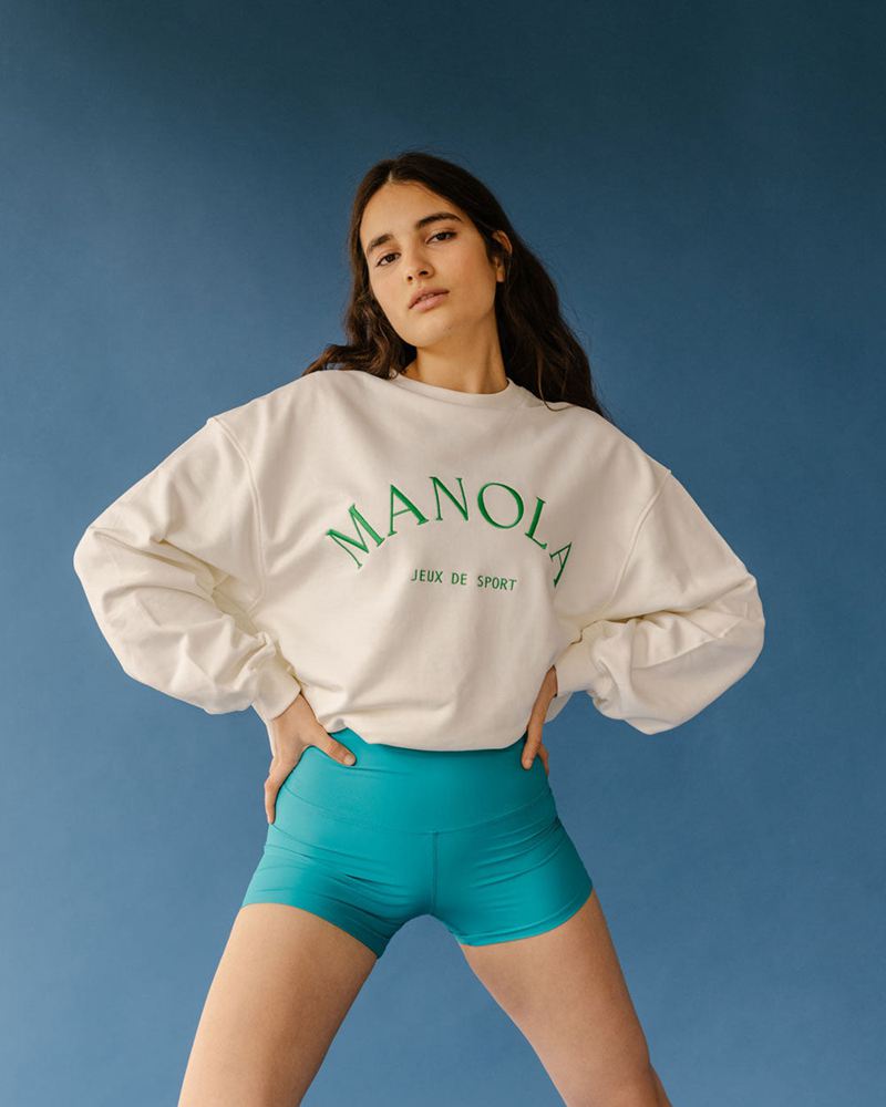 White Alohas Iconica Sweatshirt Women's Sportswear | UPZSF2634