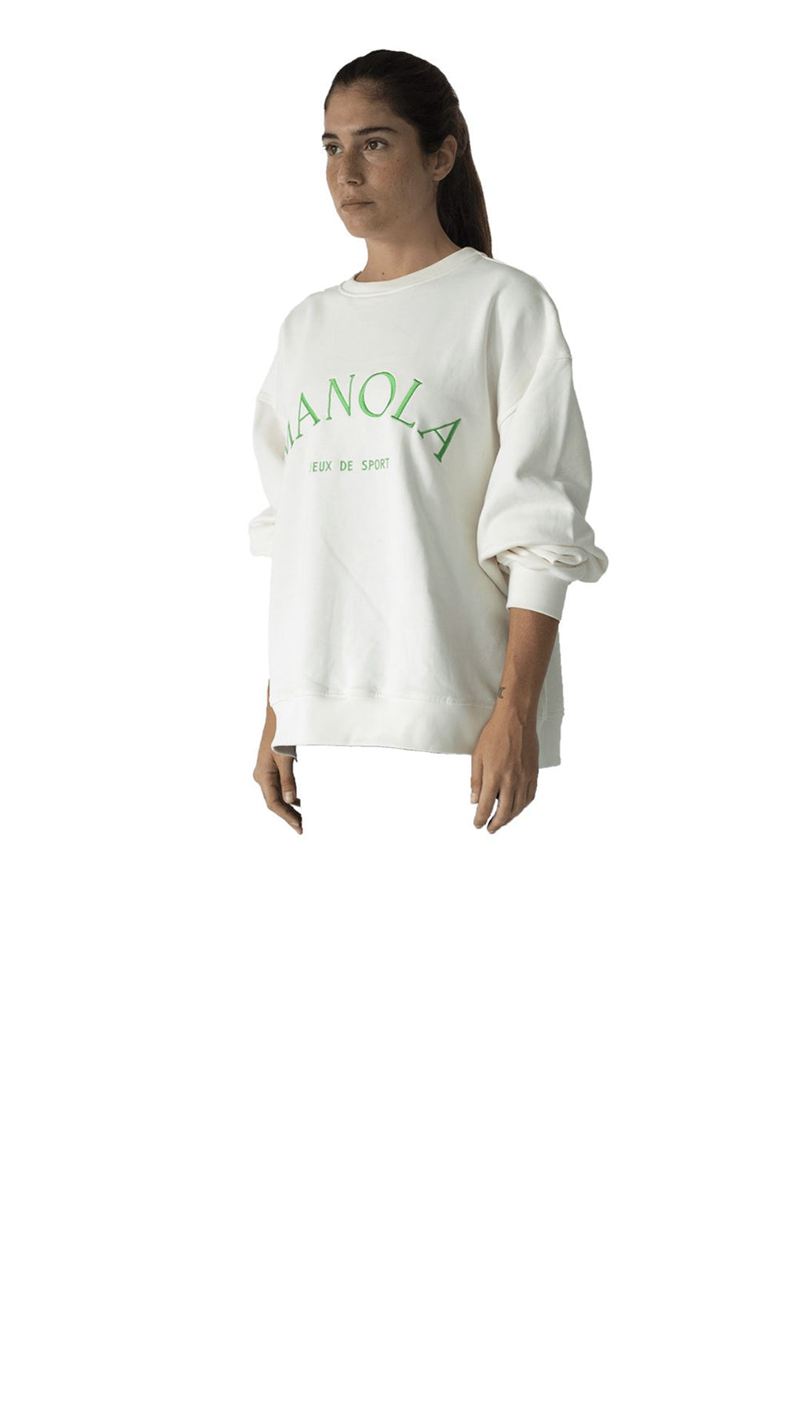 White Alohas Iconica Sweatshirt Women's Sportswear | UPZSF2634