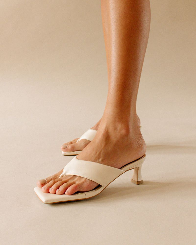 White Alohas Jolla Vegan Leather Women's Sandals | EJQOW3602