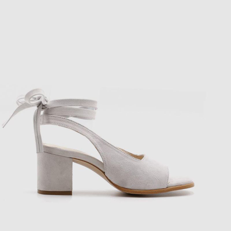 White Alohas Lille Leather Women's Sandals | YVPLM4351