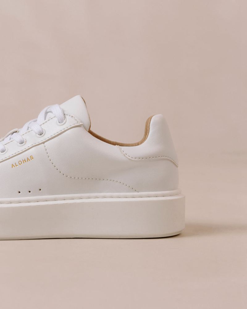 White Alohas Tb.65 Vegan Leather Women's Sneakers | WIVPF9512