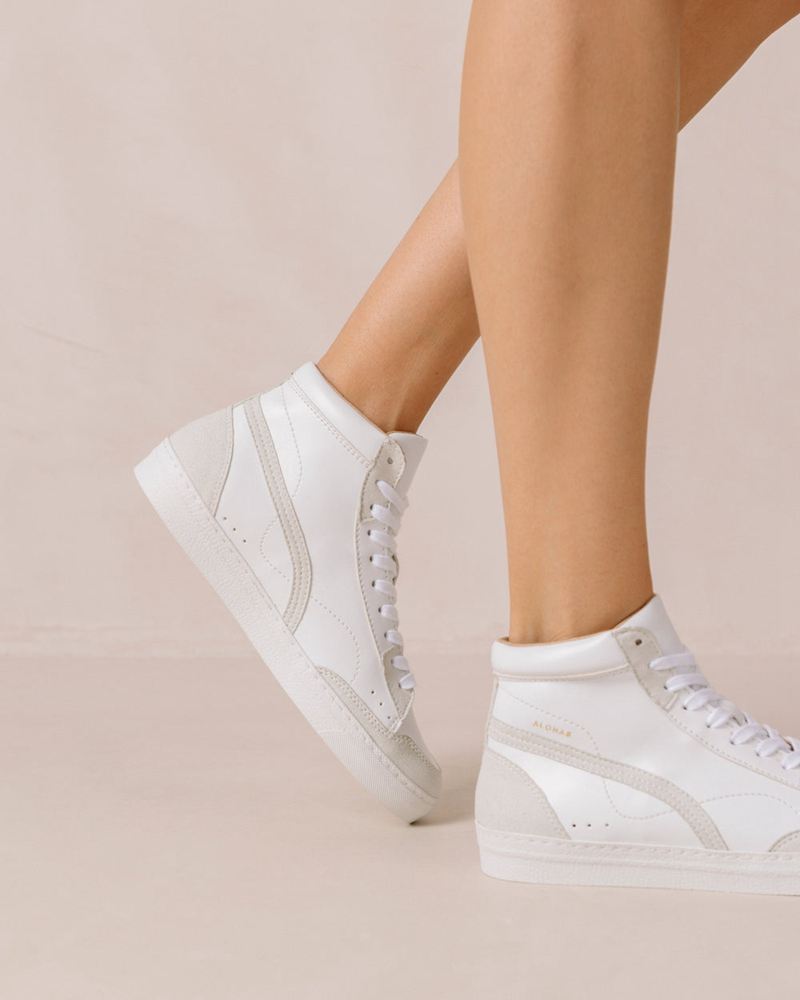 White Alohas Tb.73 Vegan Leather Women's Sneakers | DHQTF0612