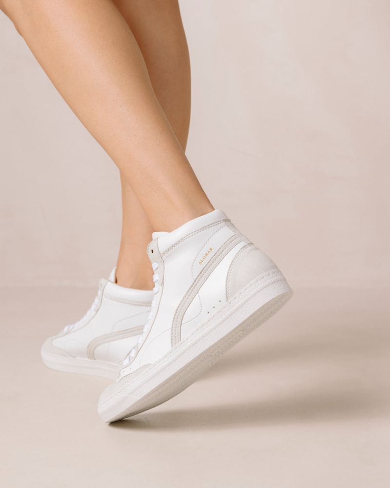 White Alohas Tb.73 Vegan Leather Women's Sneakers | DHQTF0612