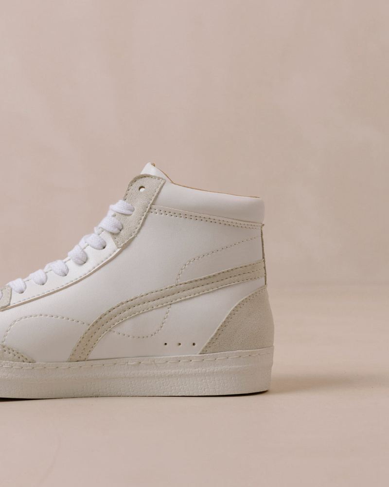 White Alohas Tb.73 Vegan Leather Women's Sneakers | DHQTF0612