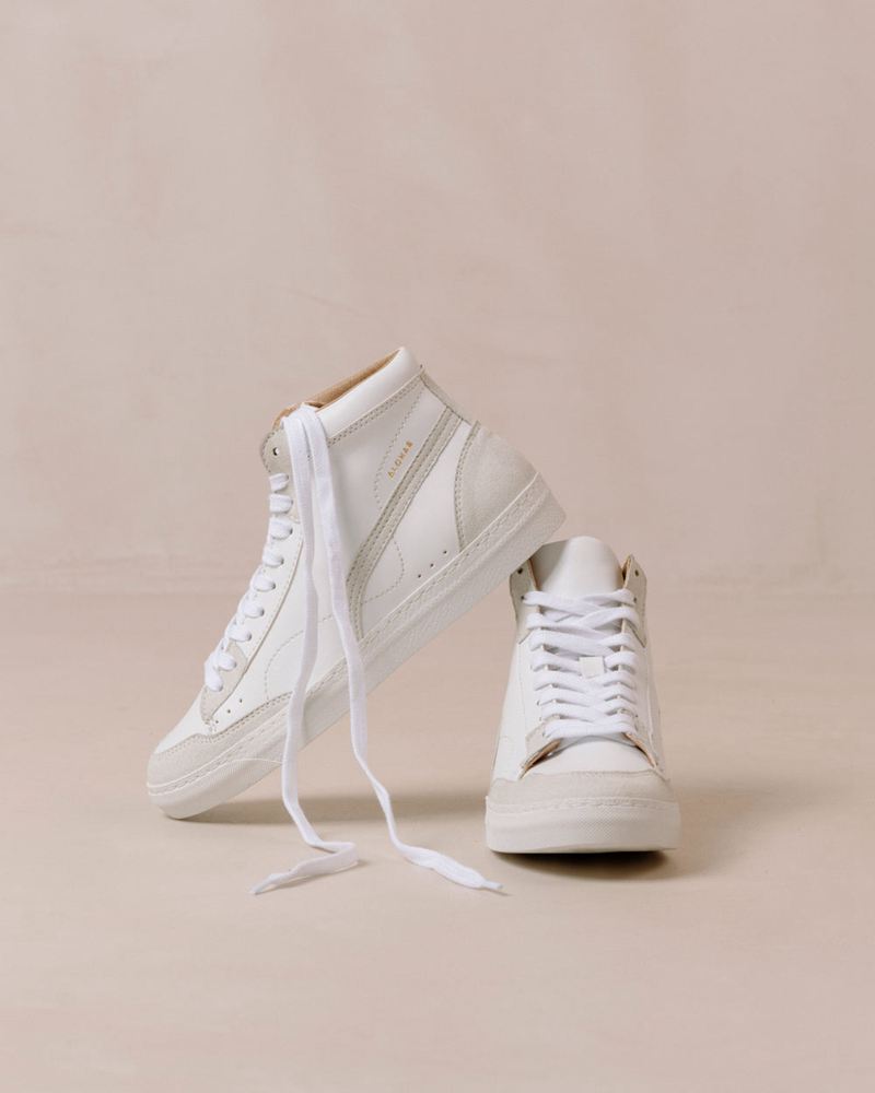 White Alohas Tb.73 Vegan Leather Women's Sneakers | DHQTF0612