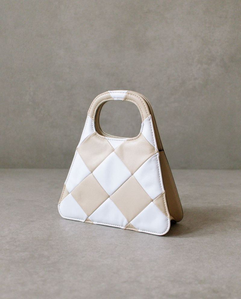 White/Beige Alohas The A Scacchi Women's Bags | FNKYV0358