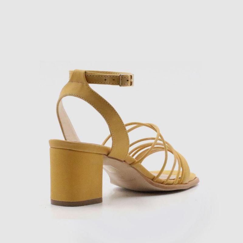 Yellow Alohas Carolina Women's Heels | ATSKE5284