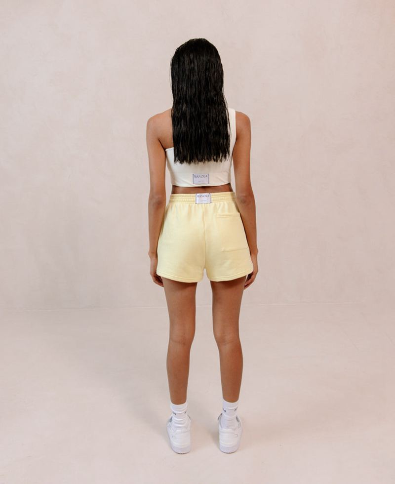 Yellow Alohas Iconica Short Women's Sportswear | HTAWS0483